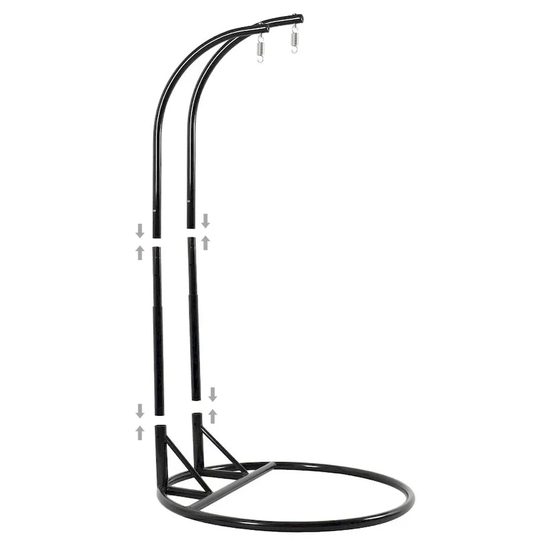 LeisureMod 2 Person Hanging Egg Chair with Stand - Outdoor/Indoor Rattan Wicker Patio Swing Hammock Lounger with Cushions – Image 31