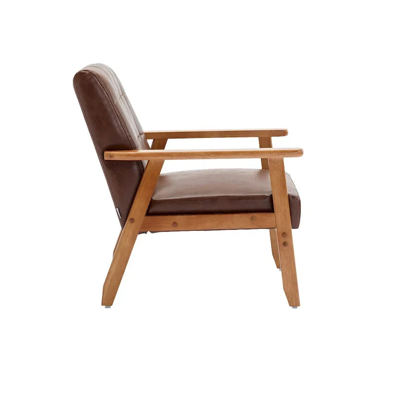 Mid Century Modern Accent Chairs Set of 2 with Side Table – Image 20