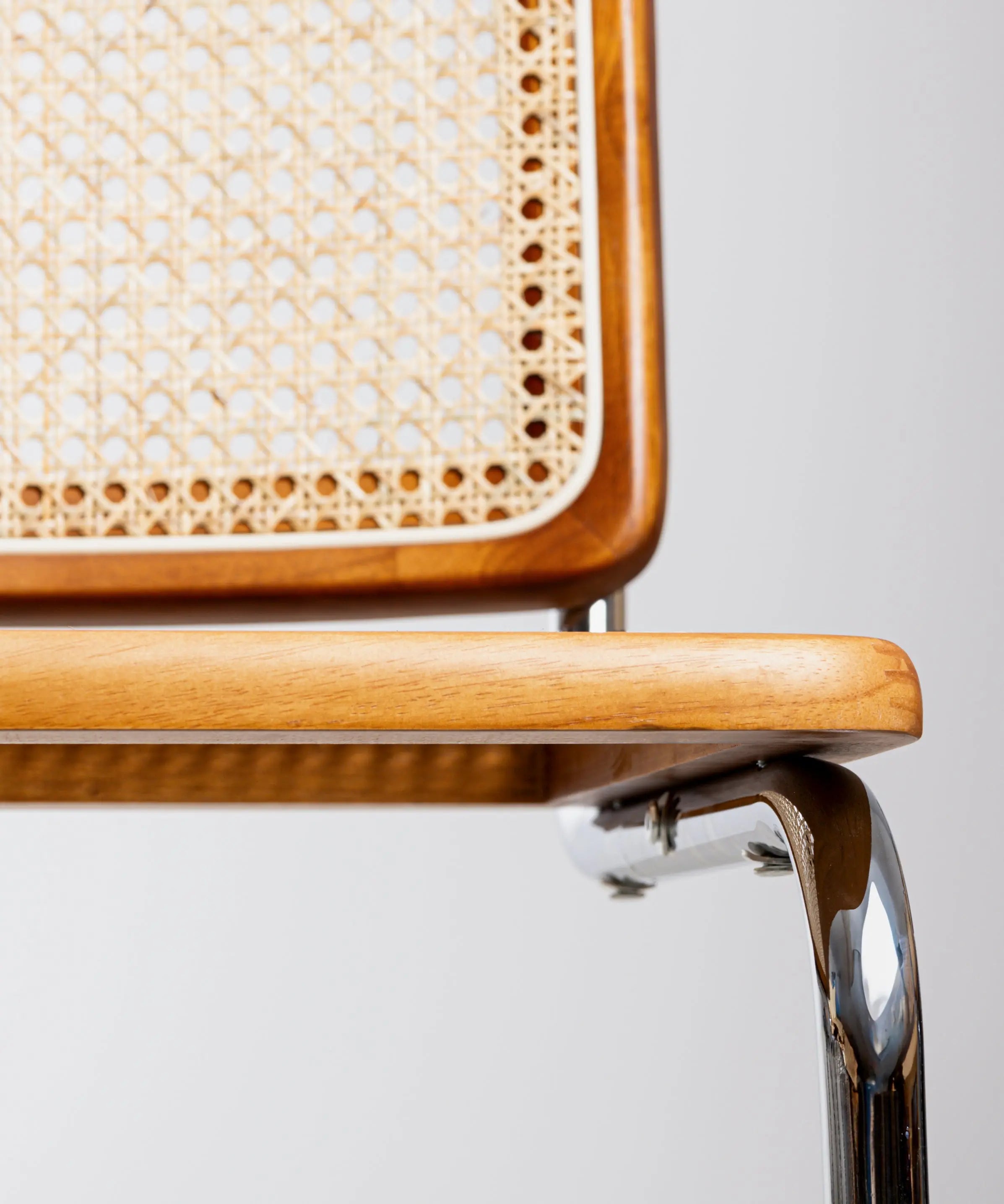 Silla de Comedor de Madera, Ratán y Metal Candy – Image 14