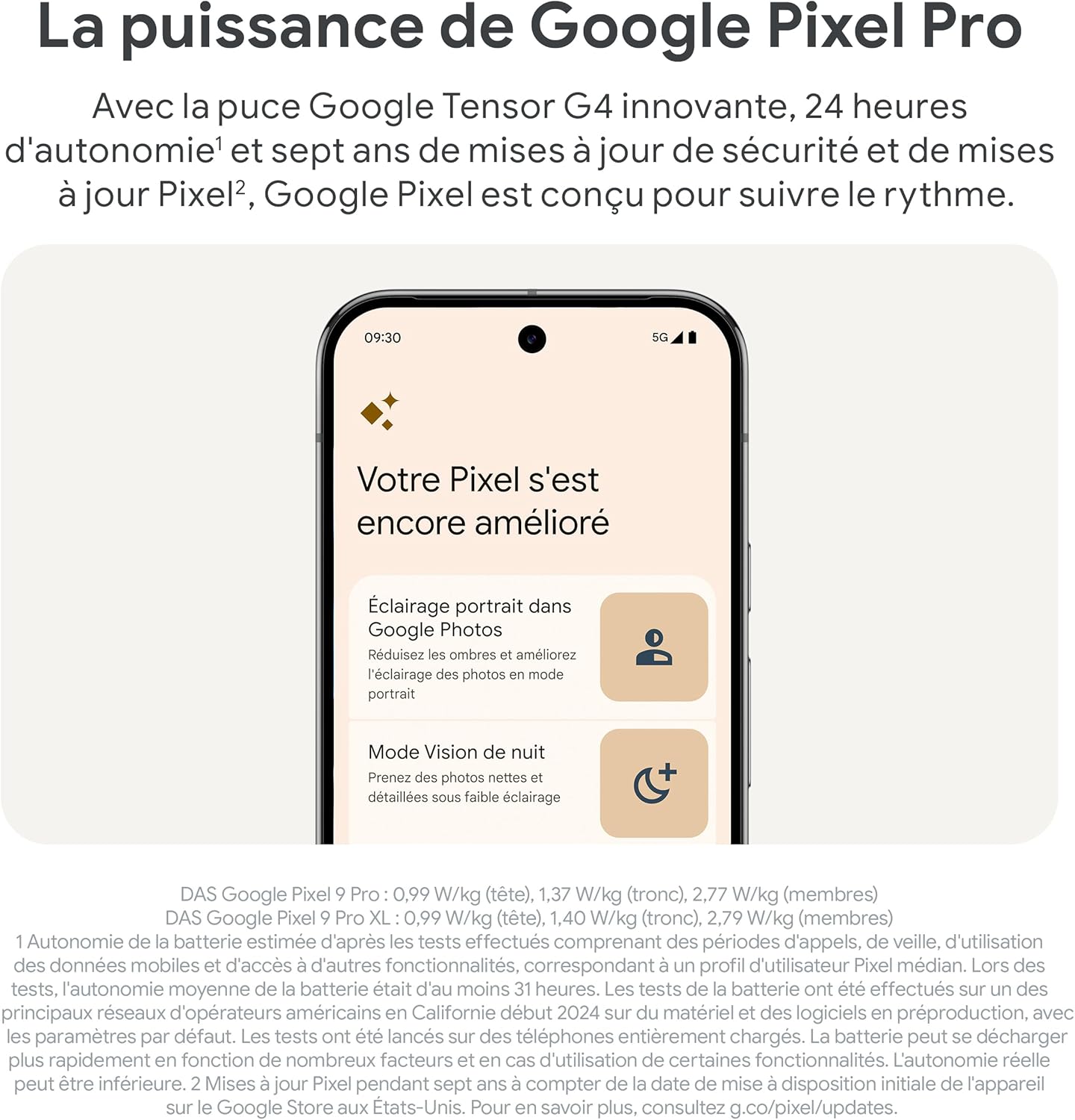 Google Pixel 9 Pro XL - Smartphone Android débloqué avec Gemini, Triple Appareil Photo arrière, 24 Heures d'autonomie et écran Super Actua 6,8 Pouces - Noir Volcanique, 256GB – Image 10
