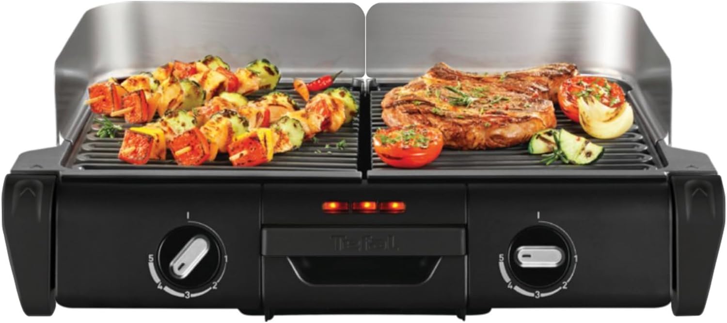 Barbecue électrique Family Grill, Usage extérieur et intérieur, 2 surfaces de cuisson avec 2 thermostats – Image 2
