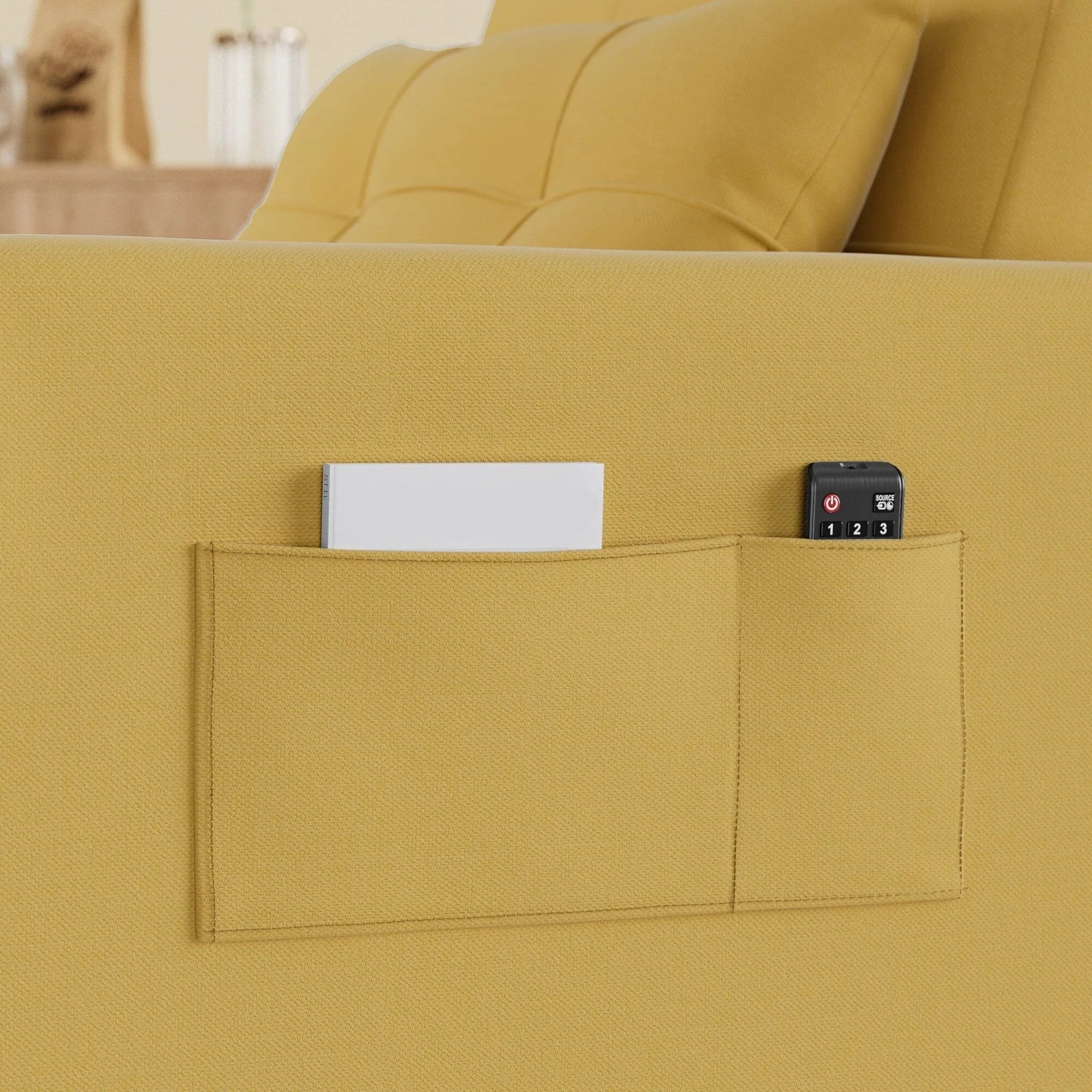 3-in-1 Adjustable Sleeper Sofa Bed, Pull Out Chair Sofa, Convertible Folding Bed for Living Room – Image 80
