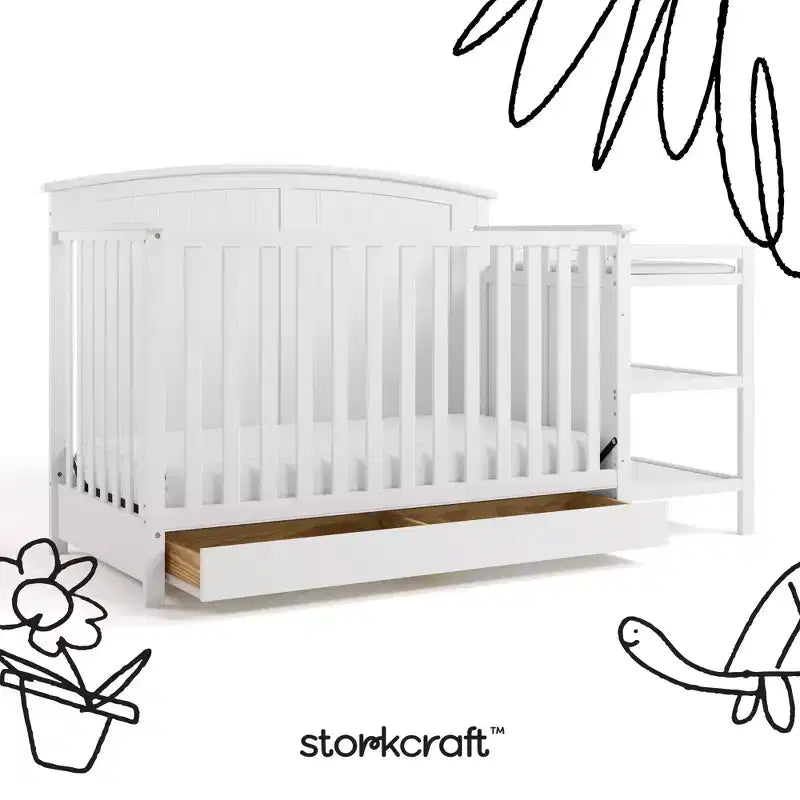 Storkcraft Steveston 5-in-1 Convertible Crib and Changer with Drawer – Image 21