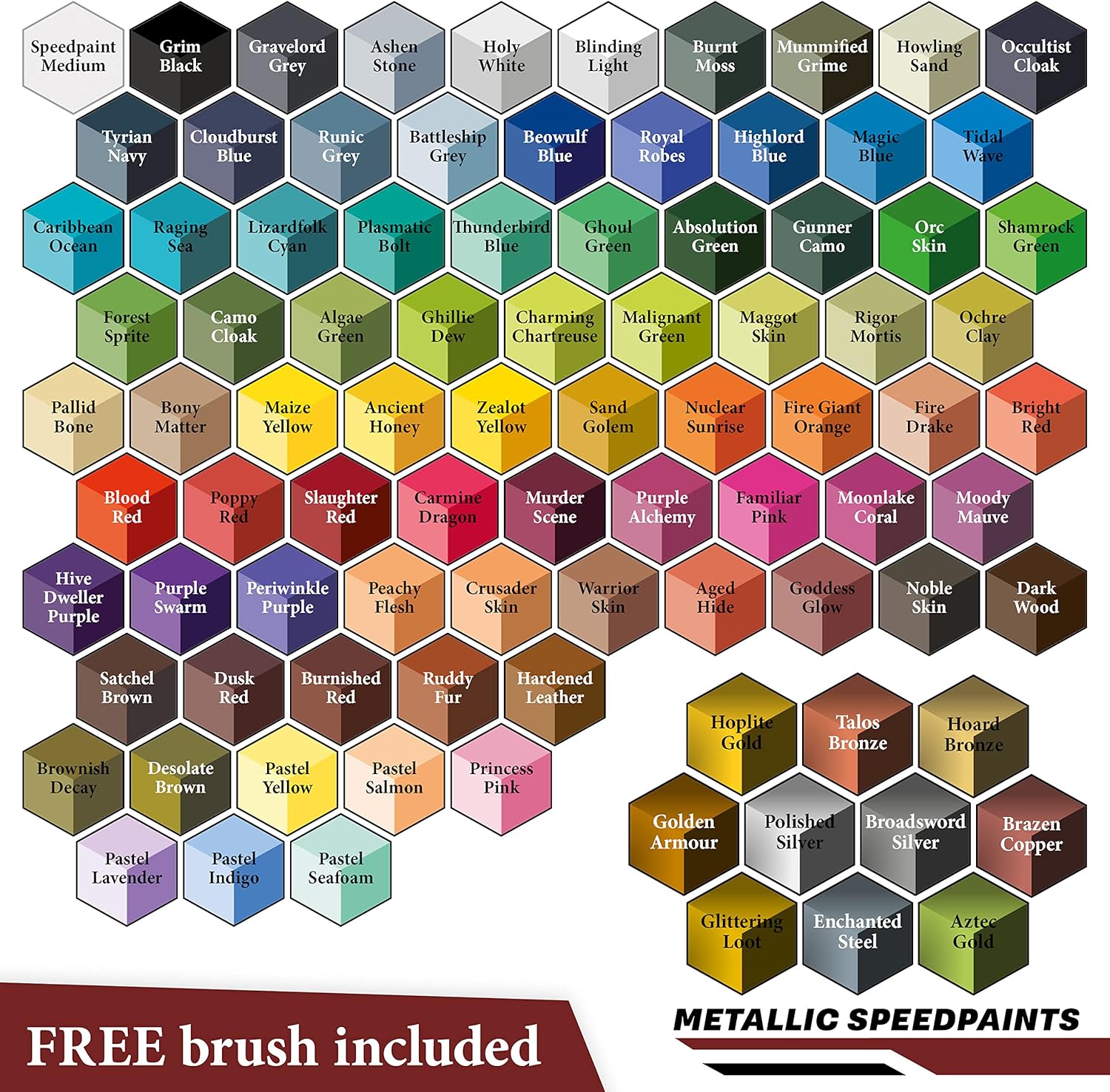 The Army Painter Speedpaint Complete 2.0, L'ensemble Complet 90 Flacons De Kit Peinture Acrylique 18ml, Incluant Les 3 Pinceaux Peinture Essentiels Pour Warhammer 40k Et Dungeons & Dragons – Image 3