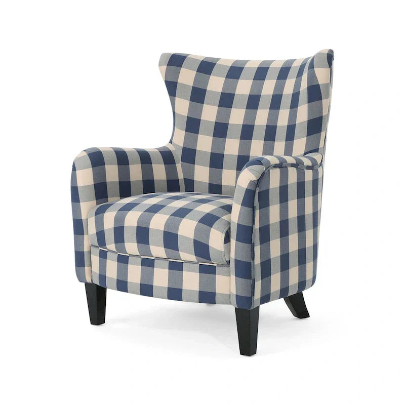 Modern Retro 30.25 High Back Upholstered Arm Chair with Wood Legs for Living Room – Image 25