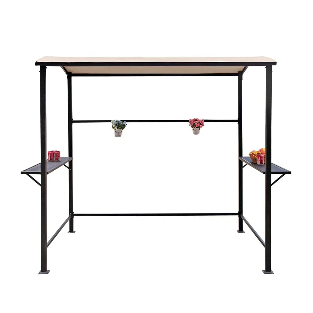 Outdoor 5 ft. x 8 ft. Steel Frame Grill Gazebo Canopy Barbecue Shelter – Image 10