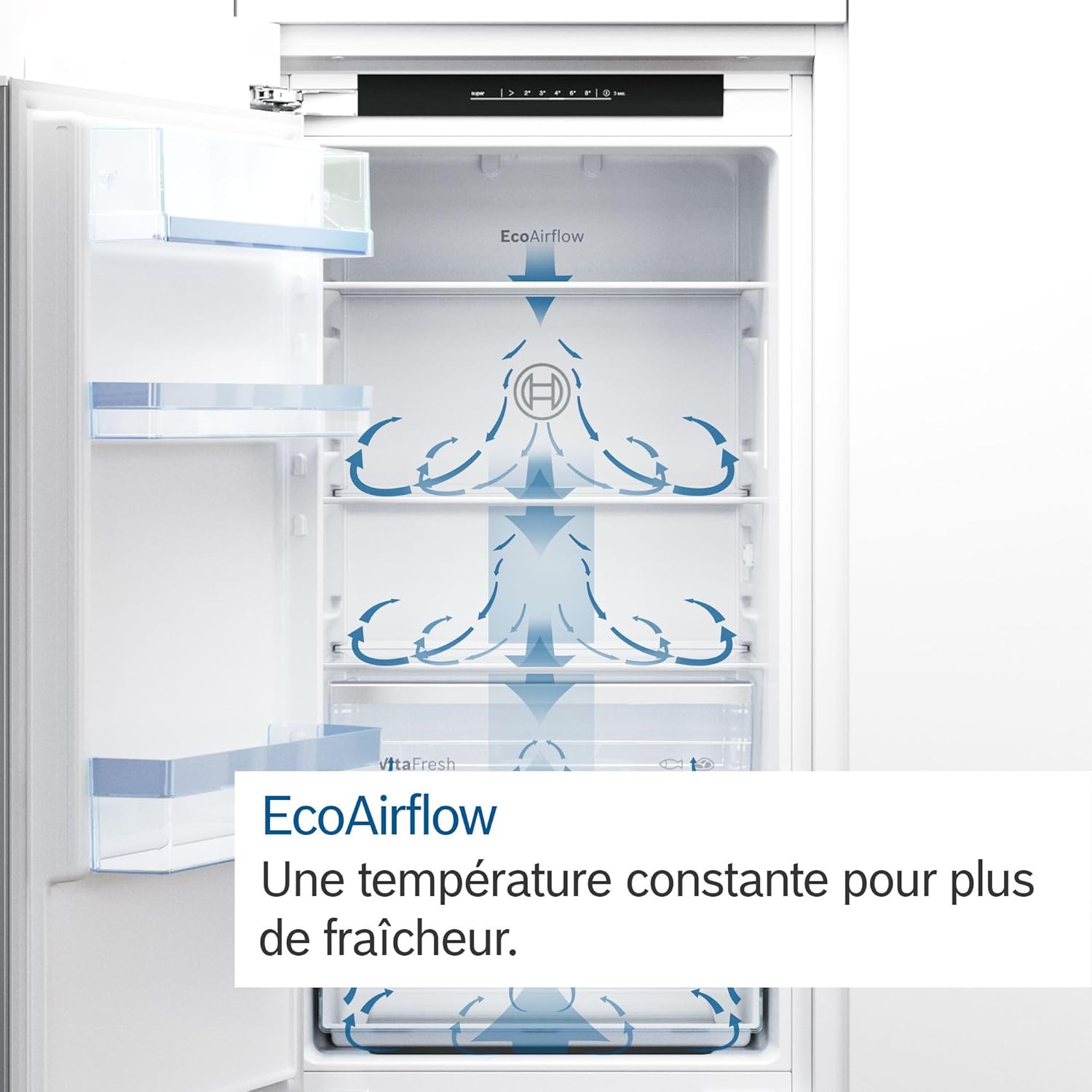 Bosch KIR41VFE0, Série 4, Petit réfrigérateur, Encastrable, 122,5 x 56 cm, 204 L – Image 4