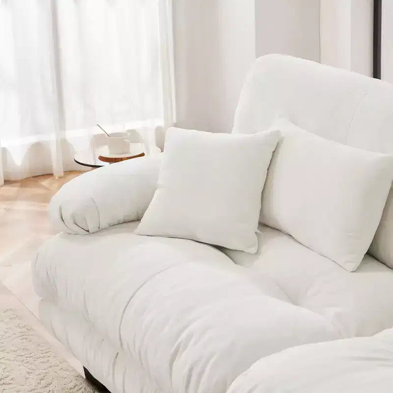 Free Combination, Modular Sectional Sofa,L Shaped Couch for Living Room, 4-Seater Comfy Cloud Couch with Convertible Ottoman – Image 3