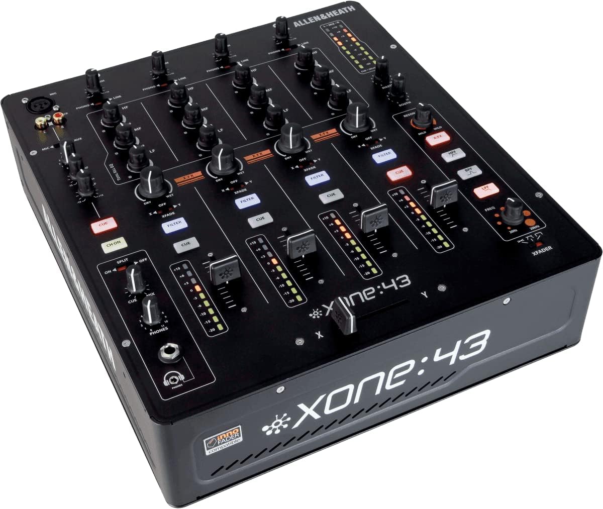 Allen & Heath Xone:43 4channels 20 - 20000Hz Noir - Tables de mixage audio (4 canaux, 24 bit, 20 - 20000 Hz, 20 dB, 0,05%, 3,5 mm) – Image 2