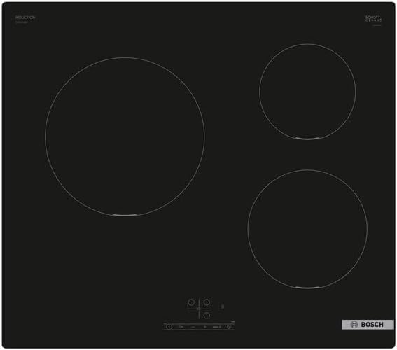 Bosch PUC611BB5E- Série 4, Plaque à Induction - 3 Feux - 60 cm - Puissance 4600 W - Noir