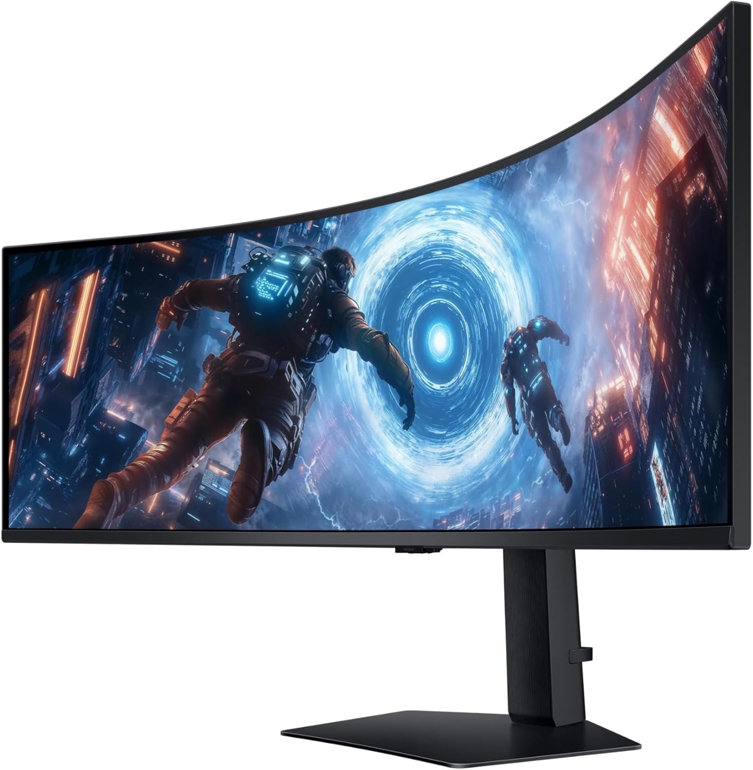 Ecran PC Odyssey G91F 49’’ 144Hz, 1ms, Dalle VA Incurvée 1000R, DWQHD : 5120 x 1440, 2500:1, AMD FreeSync Premium Pro, Auto Source Switch +, Pied Ajustable, DisplayPort, HDMI, LS49FG916EUXEN – Image 2