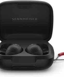 Sennheiser écouteurs Momentum Sport avec Suivi de Fitness pour Rythme Cardiaque et température corporelle - Son Clair avec ANC adaptatif, Maintien sécurisé, durée de Vie de la Batterie 24h - Noir