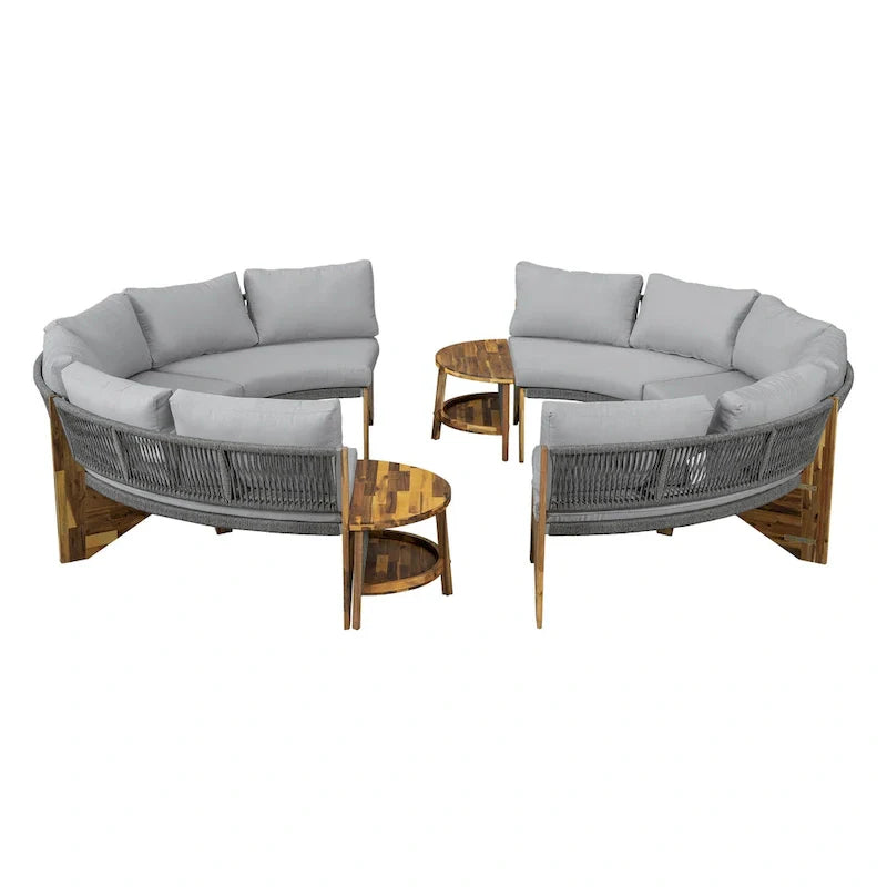 6-Person Outdoor Seating Group with Cushions & 1Coffee Table – Image 13