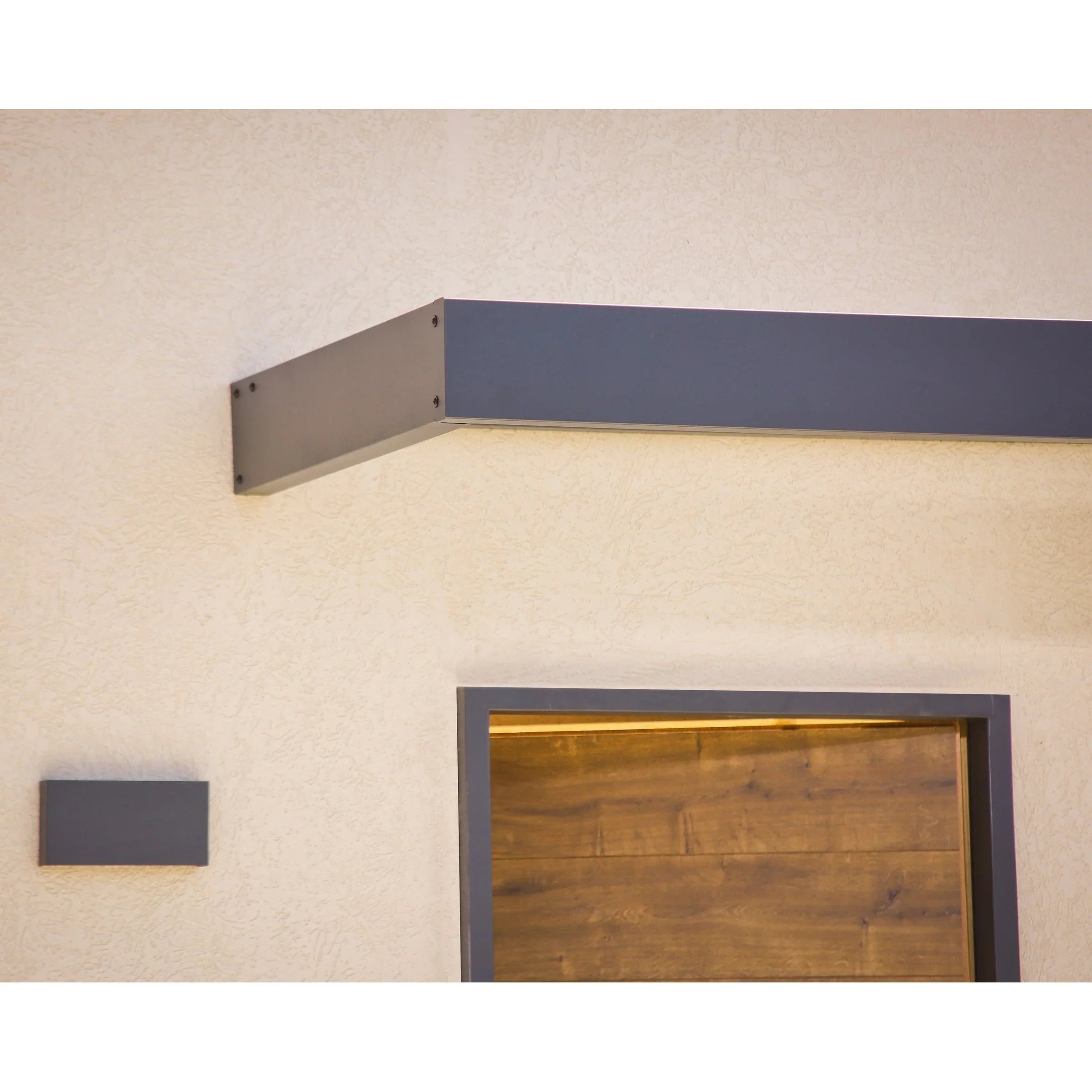 Sophia 3 ft. Grey Clear Door and Window Awning – Image 10