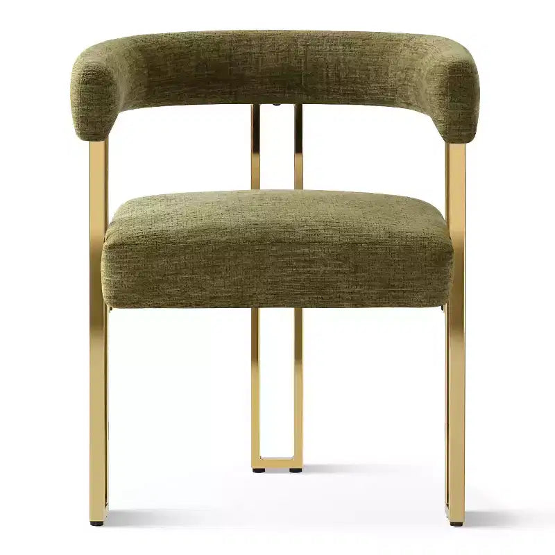 3-in-1 Oval Extendable Dining Table Set with 6 Chenille Upholstered Chairs Featuring Gold Metal Legs, Versatile Dining Furniture-Panipeachy – Image 9