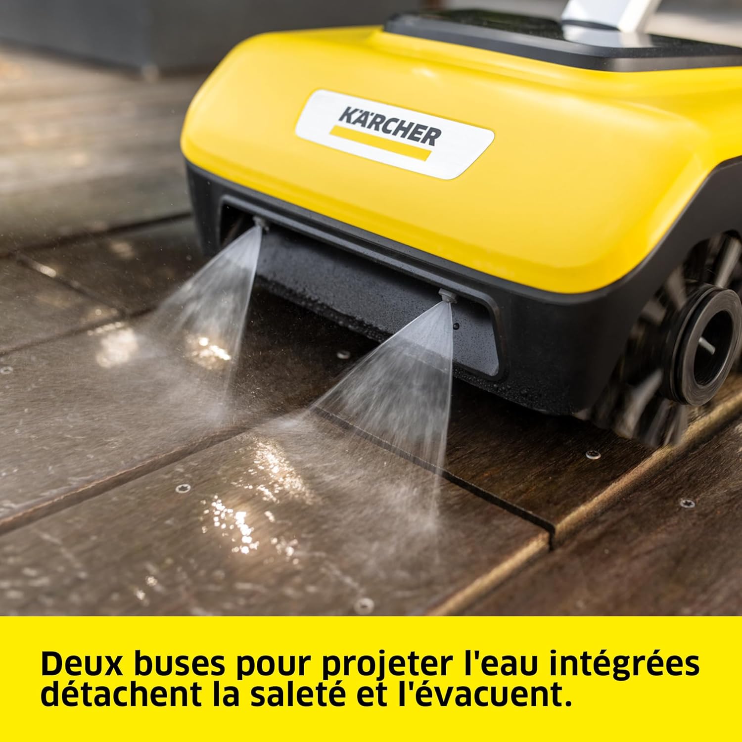 Kärcher Nettoyeur de Terrasses PCL 6, Pression Max. 10 Bar, Débit d'eau Max. 180 l/h, Largeur de Travail 300 mm, Rotation des Brosses : 600-800 TR/Min, pour Bois, Surfaces Composite, Dalles de Pierre – Image 4