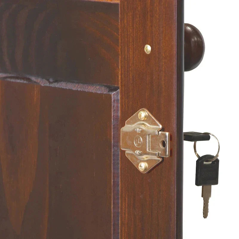 3-Door Wardrobe Armoire - White/Mocha/Java - Solid Wood – Image 7