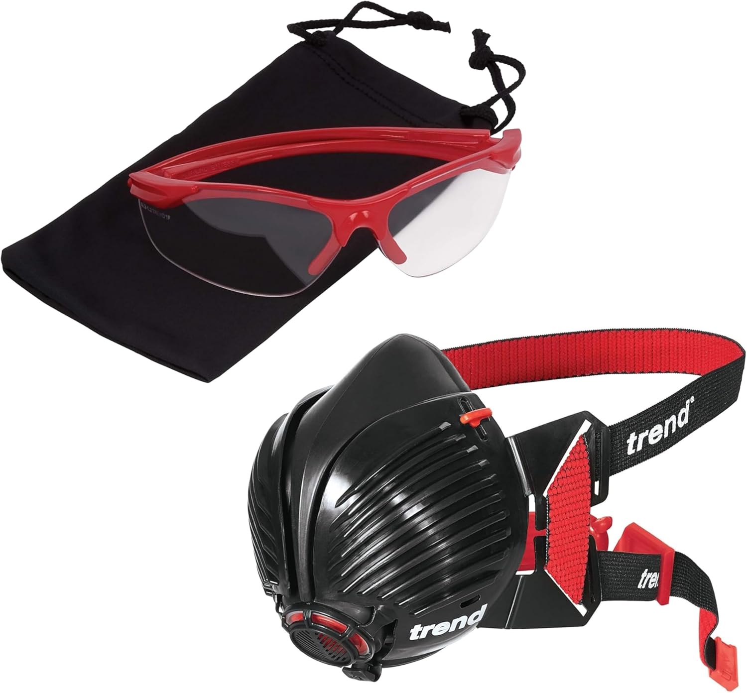 Trend T5 Ensemble Défonceuse et Sécurité, T5EK/MK2/EU Défonceuse à Plongée à Vitesse Variable 1000W, 8mm, 230V , Masque Anti-Poussière et Lunettes de Sécurité, T5/SAFE/SET/E – Image 9
