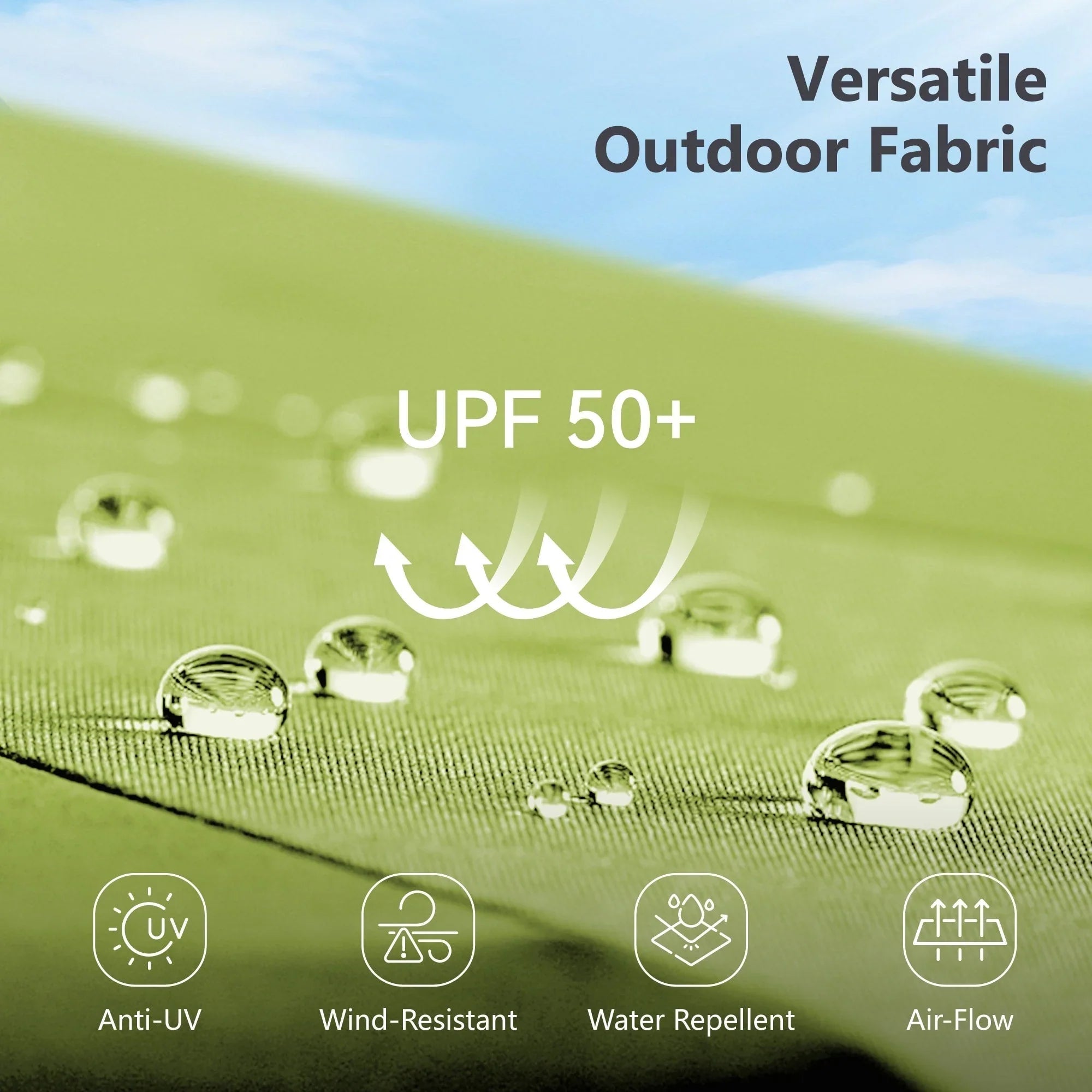MAISON ARTS 15-foot Rectangular Crank Double-sided Outdoor Market Umbrella Solar LED Lighted Patio Umbrella with Base Included – Image 93