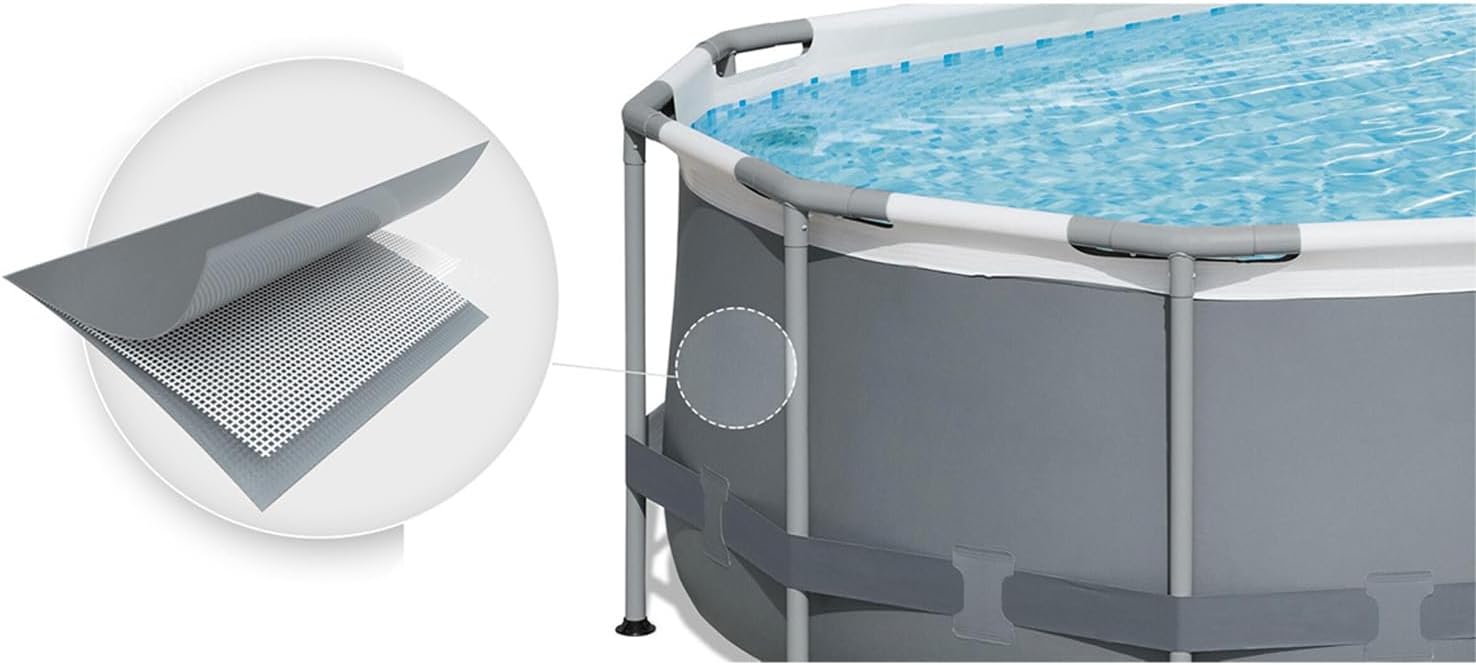 Bestway Power Steel 56088 Kit piscine avec pompe filtrante Gris ovale Bleu 427 x 250 x 100 cm – Image 6