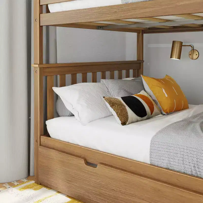 Max & Lily Full over Full Bunk Bed with Trundle Bed – Image 22