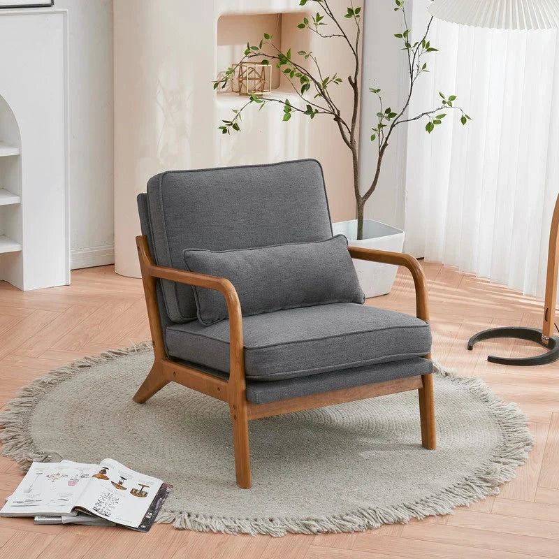 Mid Century Modern Upholstered Accent Chair – Image 35