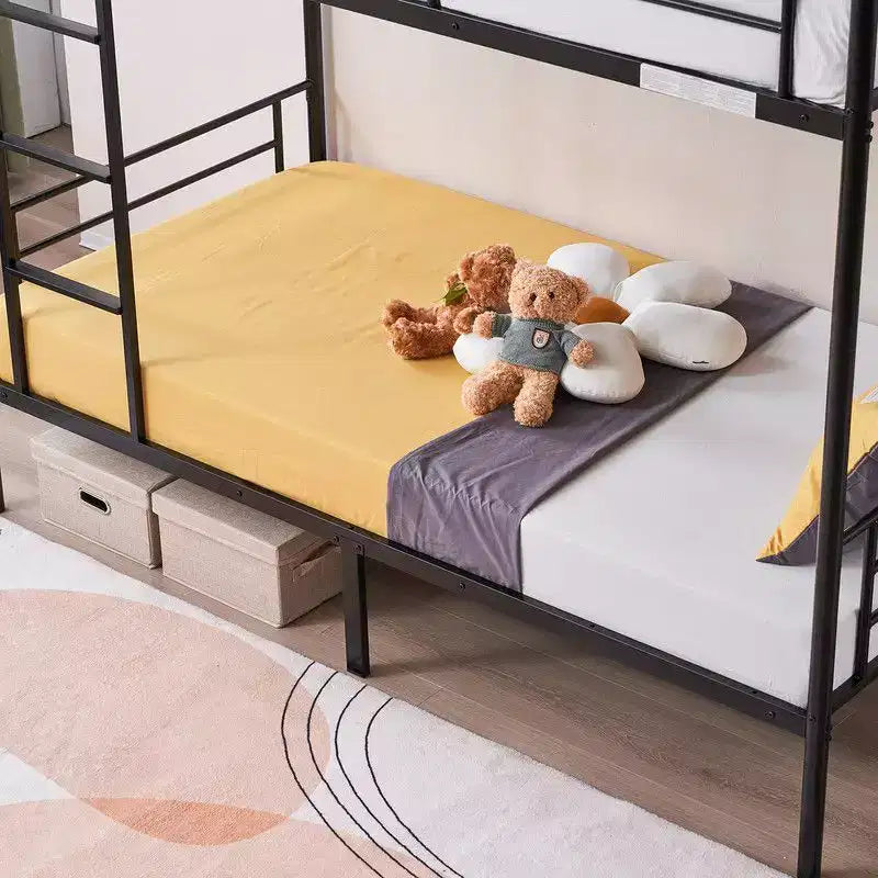 Karl Home Twin Over Twin Steel Bunk Bed Frame Ladder Bedroom Dorm Room for Kids Adult Children – Image 38