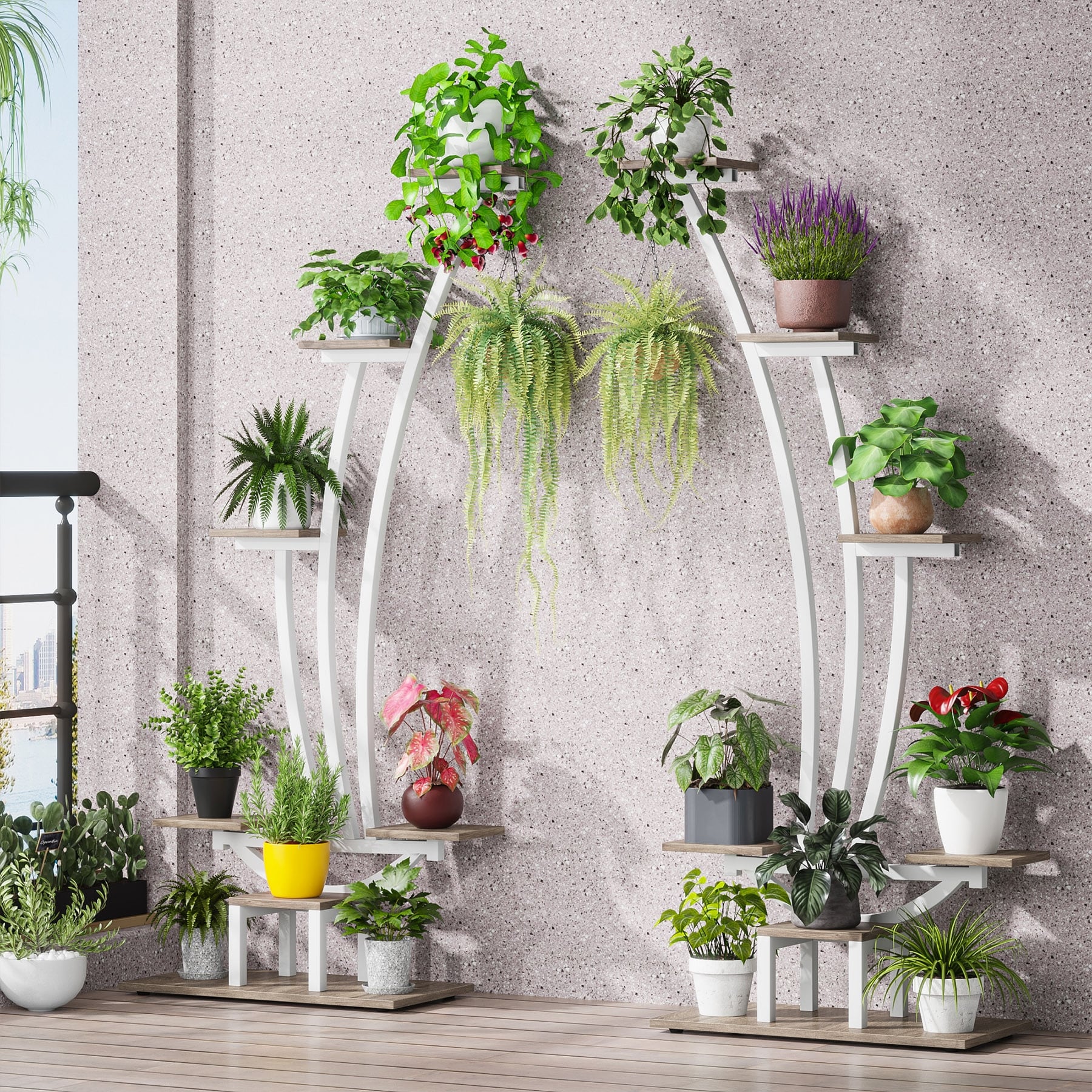 Indoor Plant Stand, 6-Tier Flower Rack for Home Garden- Set of 2 – Image 10