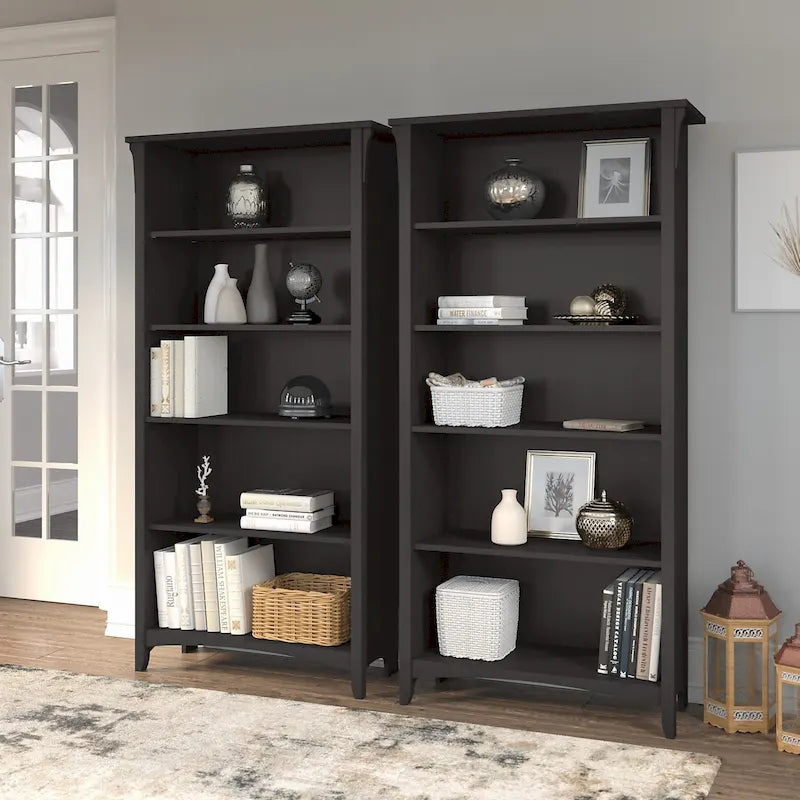Salinas Tall 5-shelf Bookcase (Set of 2) by Bush Furniture – Image 41