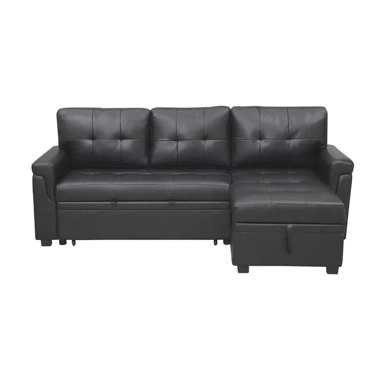 Convertible Reversible Sectional Sofa with Pull-Out Sleeper Bed, Hidden Storage Chaise, and Durable Legs – Image 97