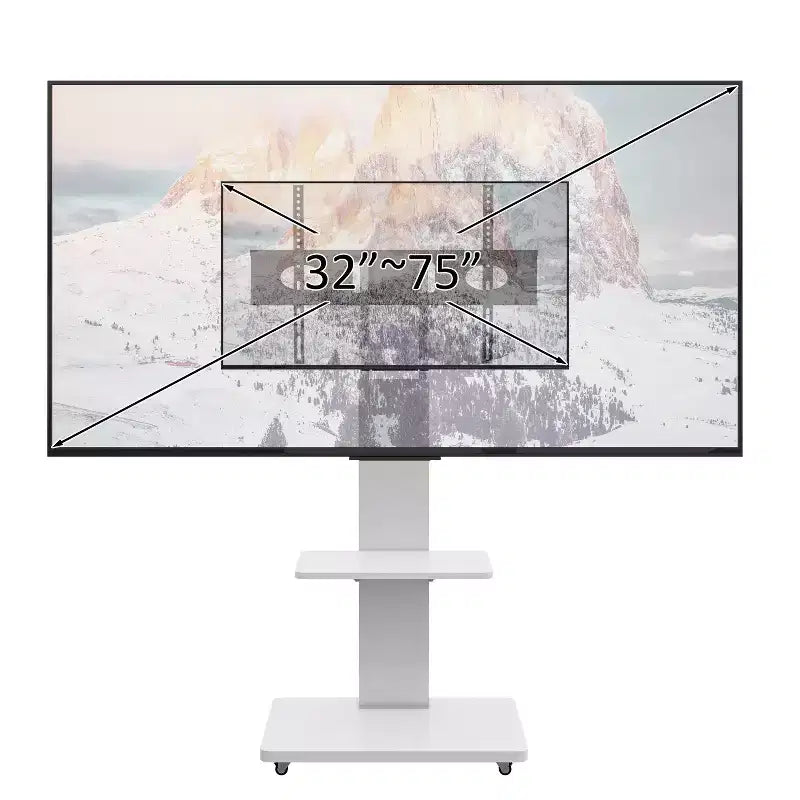 TV Stand for 32-75 TVs, Adjustable Height Mobile TV Cart with Drawer and Wheels for Living Room, Bedroom, Offices -ModernLuxe – Image 32