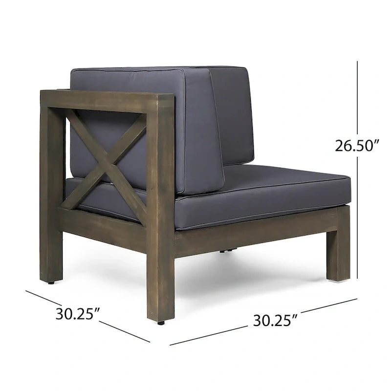 Brava Outdoor Acacia Wood 6-piece Chat Set by Christopher Knight Home – Image 38
