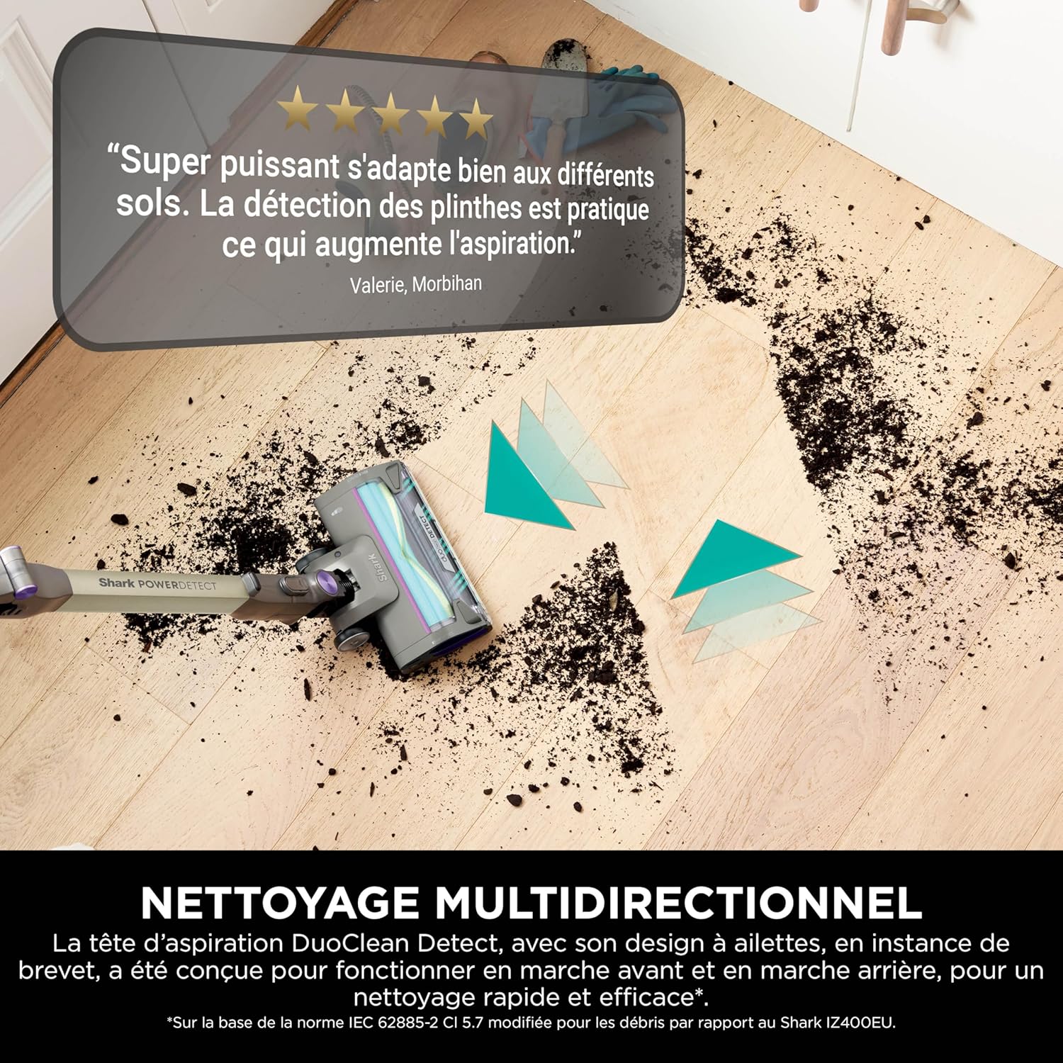 Shark aspirateur sans Fil PowerDetect Clean & Empty, DuoClean Detect, Reverse Clean, Base Auto-vidante 2 l, Anti-Hair Wrap Plus, autonomie 70 Min, léger, Access. Animaux/multisurface, Gris IP3251EUT – Image 10