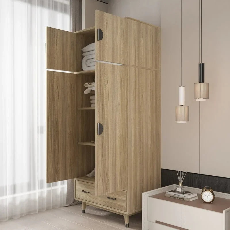 Wooden Armoire with 4 Drawers – Image 5