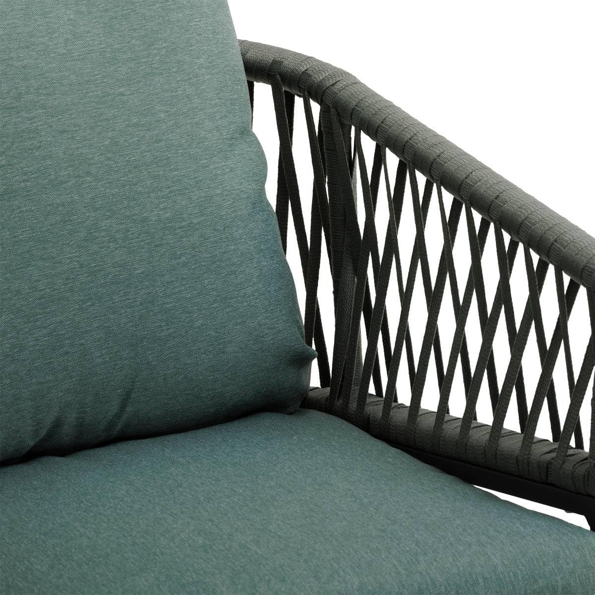 Hespéride - Lot de 2 Fauteuils de Jardin Oriengo Olive et Graphite Anti-Rouille Tissu Déperlant Coussins Déhoussables Mobilier pour Terrasse Balcon – Image 4