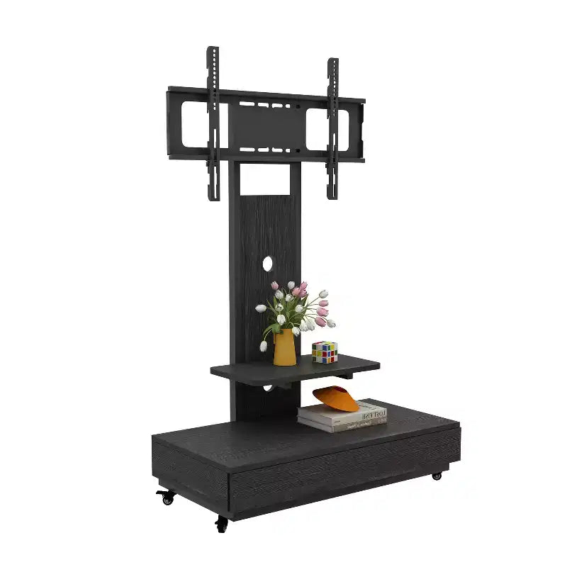 TV Stand for 32-75 TVs, Adjustable Height Mobile TV Cart with Drawer and Wheels for Living Room, Bedroom, Offices -ModernLuxe – Image 20