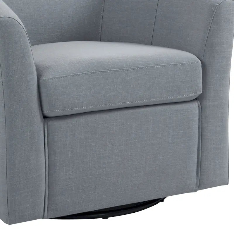 Set of 2 Modern Upholstered Swivel Barrel Chair Living Room Accent Chair – Image 14