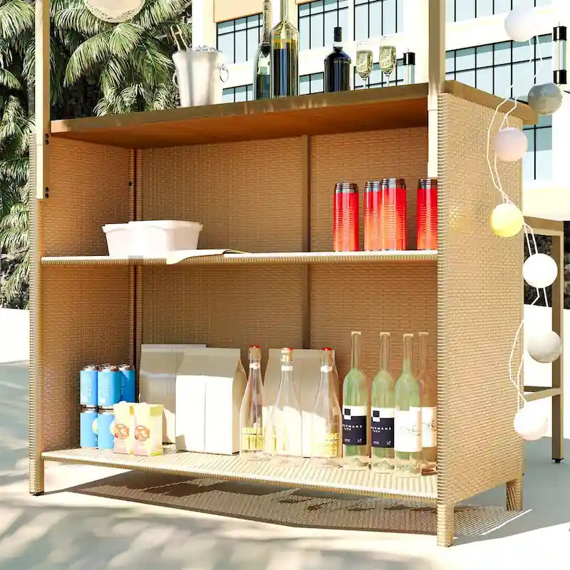 Hawaiian-style Bar Height Patio Set – Image 3