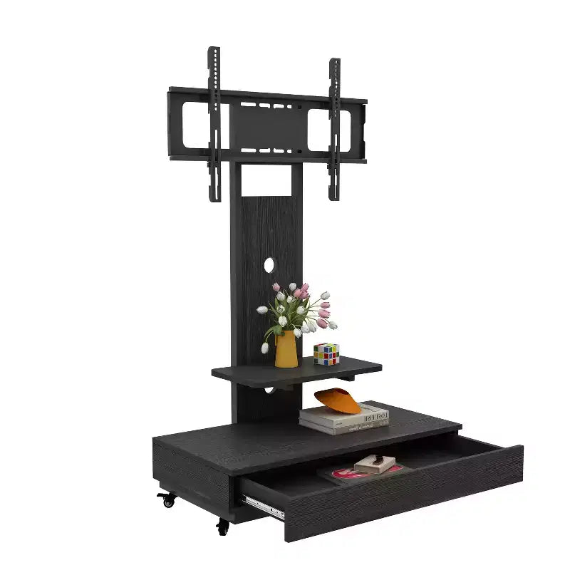 TV Stand for 32-75 TVs, Adjustable Height Mobile TV Cart with Drawer and Wheels for Living Room, Bedroom, Offices -ModernLuxe – Image 21