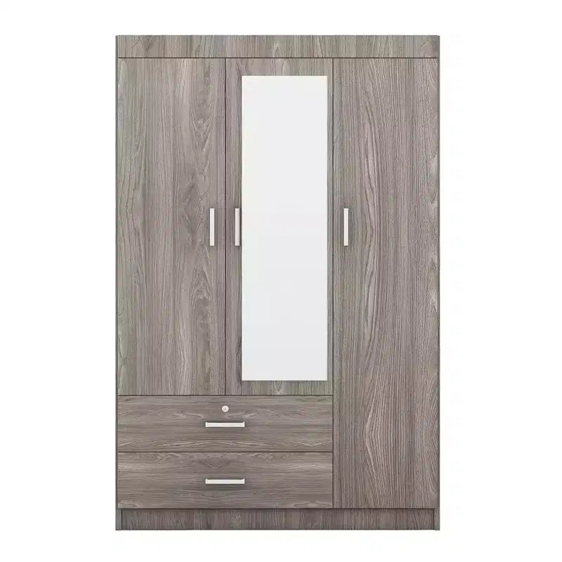 3-Door Wardrobe with Shelves and 2 Drawers, Clothing Armoire 4A - ModernLuxe – Image 7