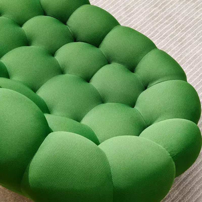47-Inch Bubble Floor Sofa with Curved Design, 3D Bean Bag Chair for Living Room, Green – Image 4