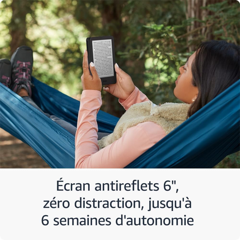 Amazon Kindle (Nouvelle génération) - Le plus léger et compact, avec écran antireflets, changements de page plus rapides et éclairage avant réglable - 16 Go - Avec publicités - Noir – Image 4