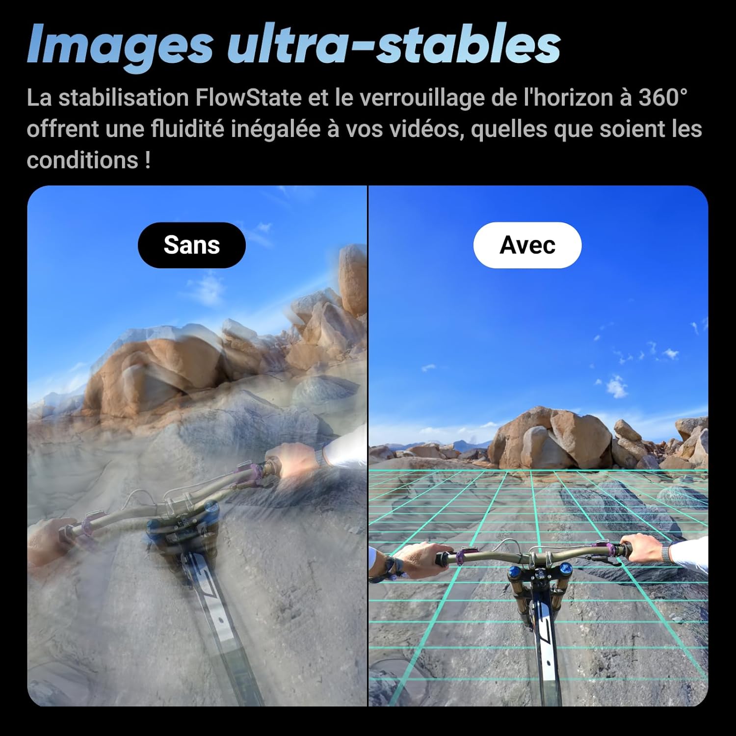 X4 - Caméra d'action 360° 8K étanche, vidéo grand angle 4K, effet de perche à selfie invisible, protège-objectifs amovibles, 135 min d'autonomie, édition IA, stabilisation, pour sport, voyage – Image 4