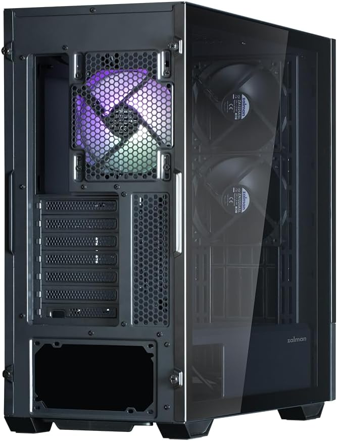 Boitier PC Moyen Tour avec écran 15,6'' Zalman Z10 DS (Noir) – Image 5