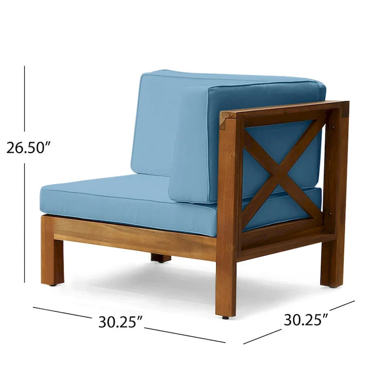 Brava Outdoor Acacia Wood 6-piece Chat Set by Christopher Knight Home – Image 33
