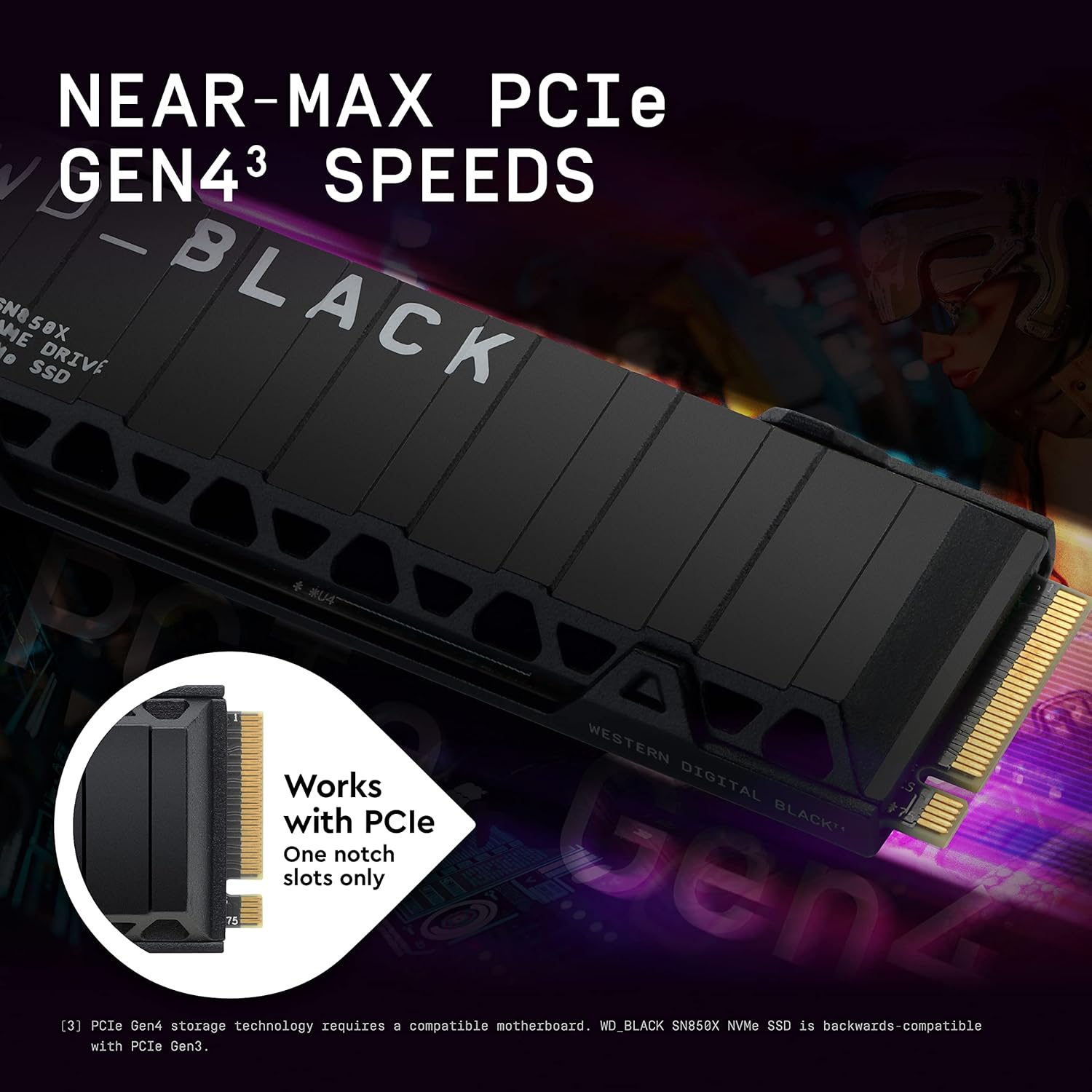 WD_Black SN850X SSD 4 to, Disque SSD Interne avec dissipateur Thermique, Gaming SSD, Haute Performance Disque de Jeu, Lecture jusqu'à 7300 Mo/s, écriture jusqu'à 6,600 Mo/s, PCIe Gen 4.0 NVMe, Noir – Image 9