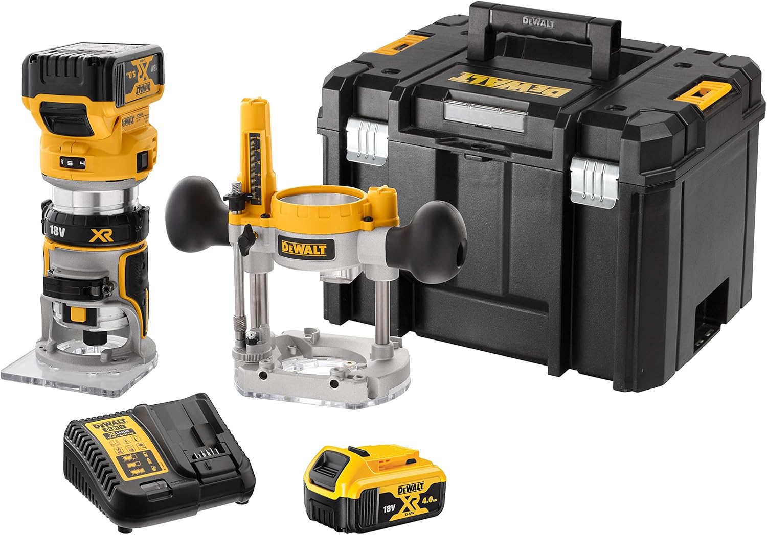 Kit affleureuse et défonceuse XR 18V brushless - moteur haut rendement - lumière LED - design compact et léger - plusieurs accessoires inclus - DCW604P2-QW – Image 2