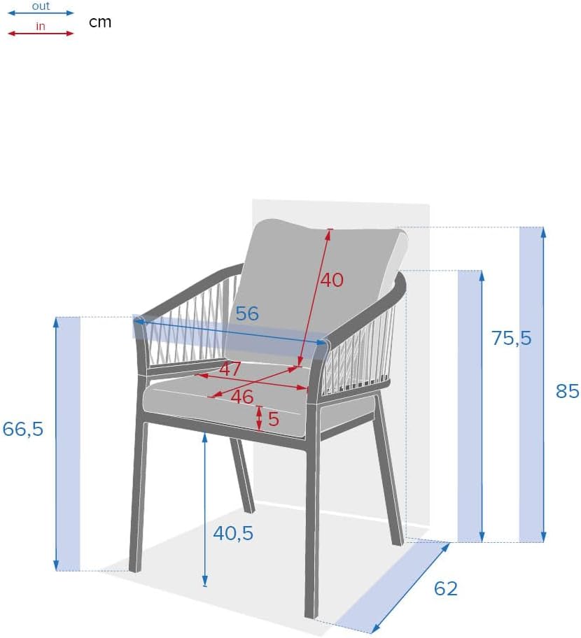 Hespéride - Lot de 2 Fauteuils de Jardin Oriengo Olive et Graphite Anti-Rouille Tissu Déperlant Coussins Déhoussables Mobilier pour Terrasse Balcon – Image 2