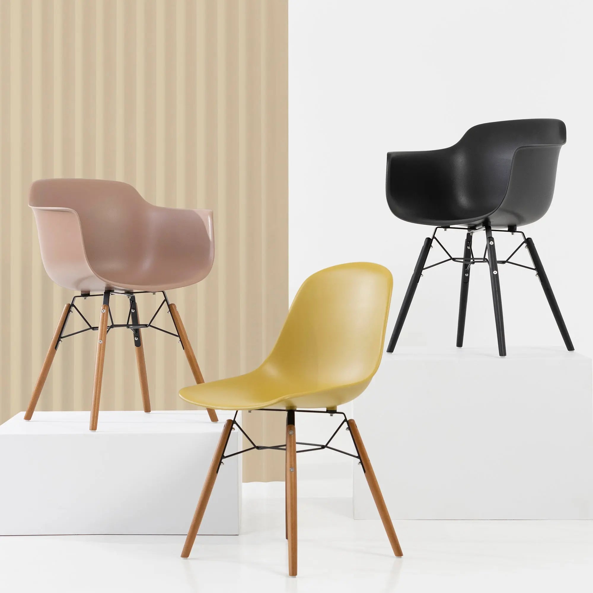 Silla de Polipropileno y Madera Elon Arms – Image 48