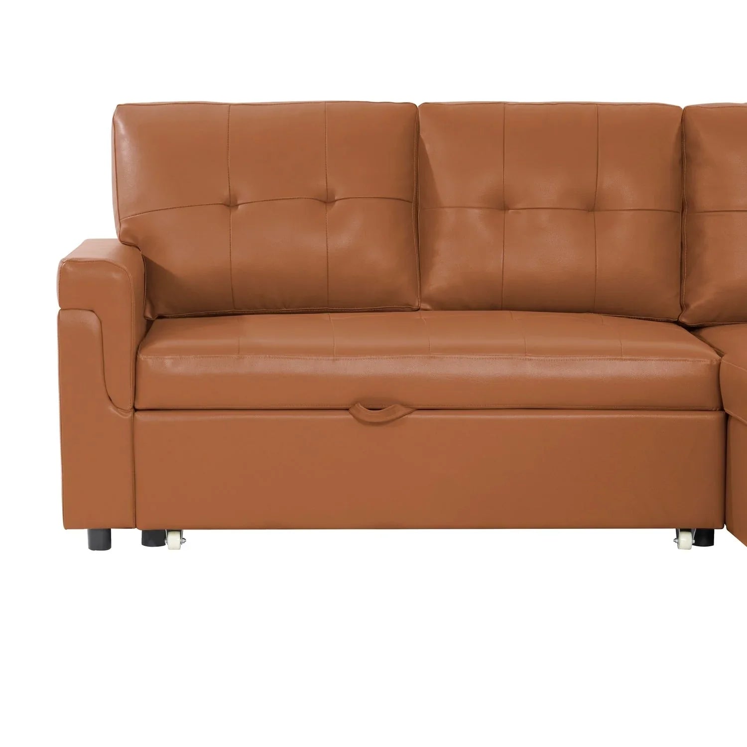 Convertible Reversible Sectional Sofa with Pull-Out Sleeper Bed, Hidden Storage Chaise, and Durable Legs – Image 70